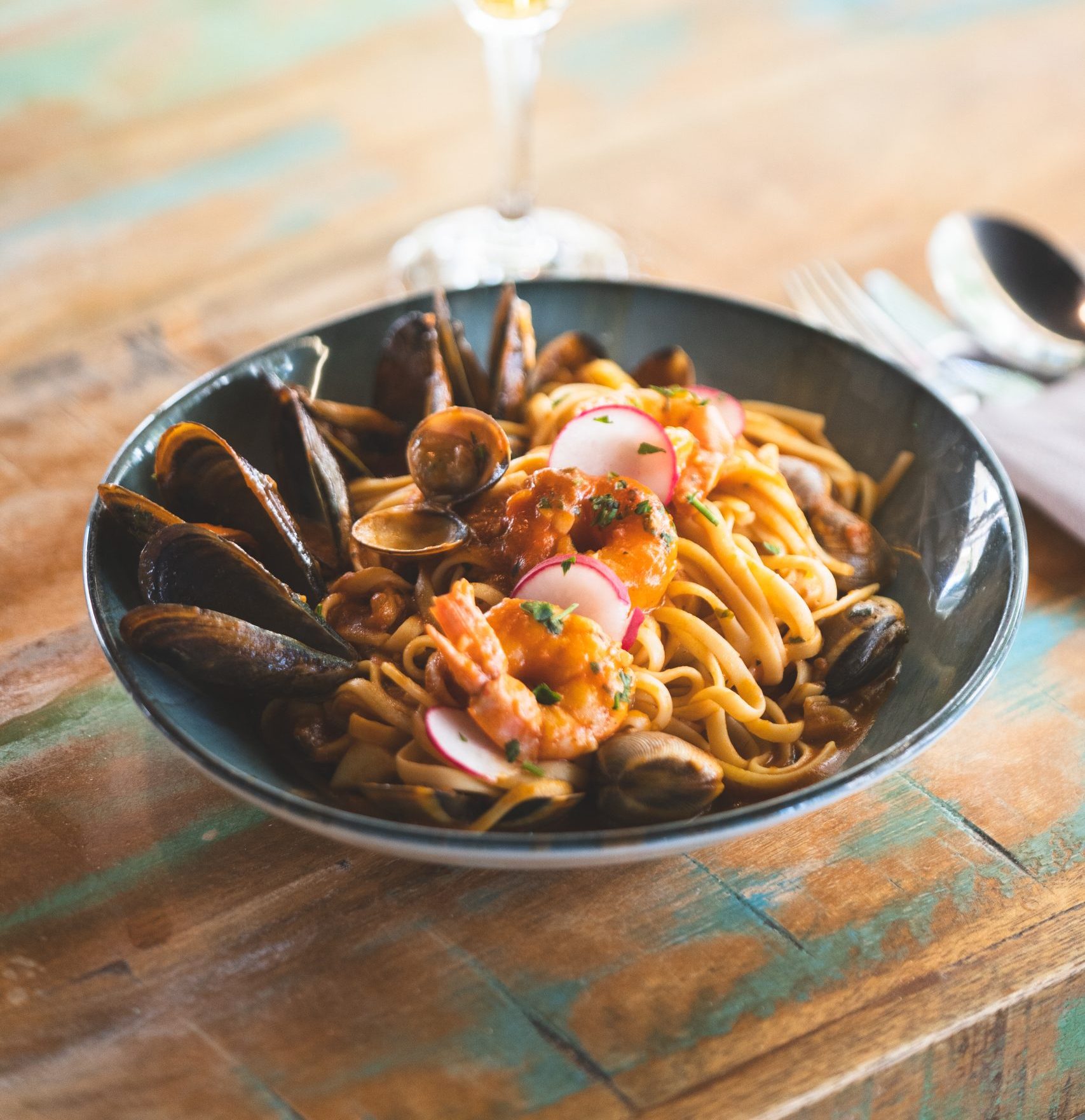 Plato de pasta en Arte Restobar